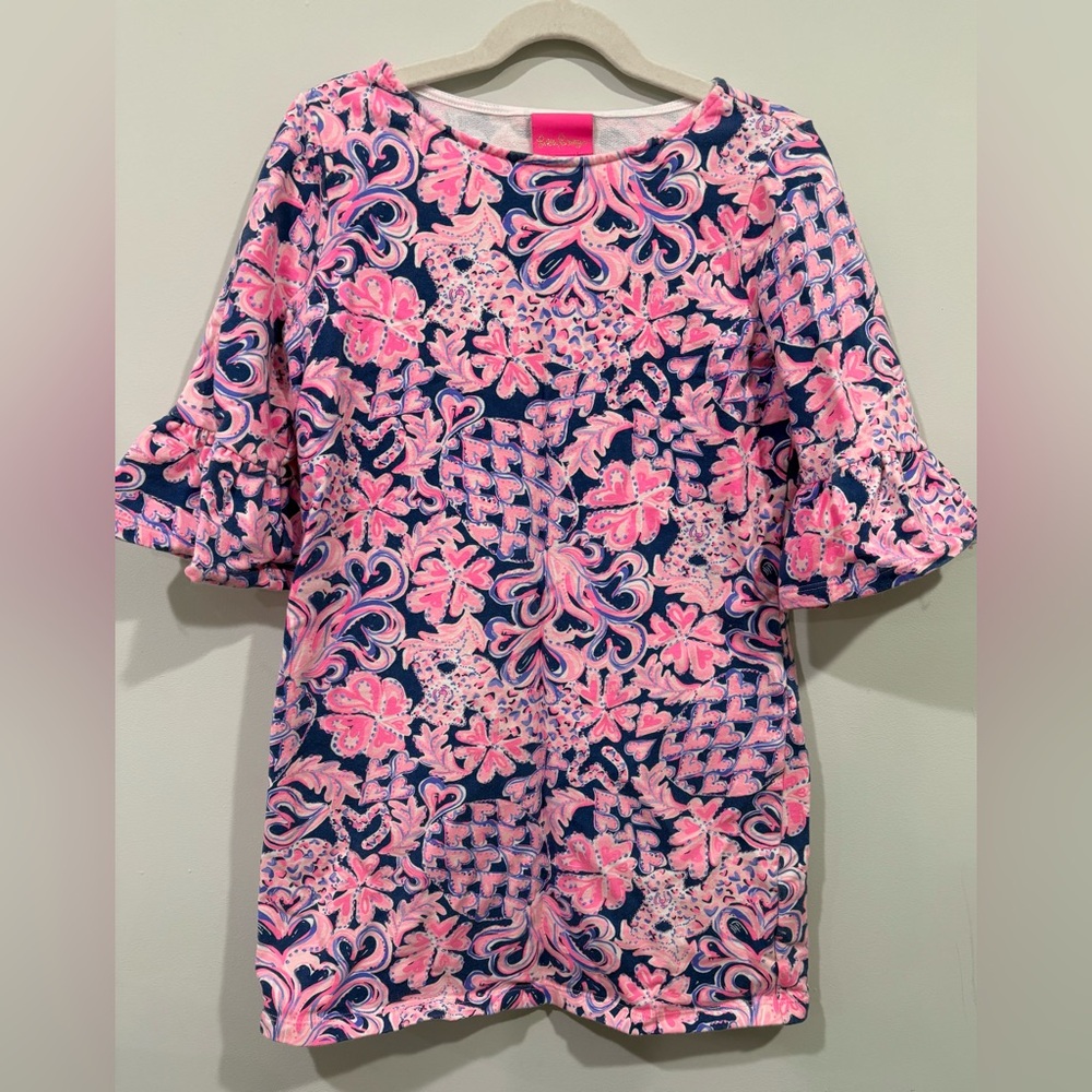 Lilly Pulitzer Pink and Blue Patterned Dress